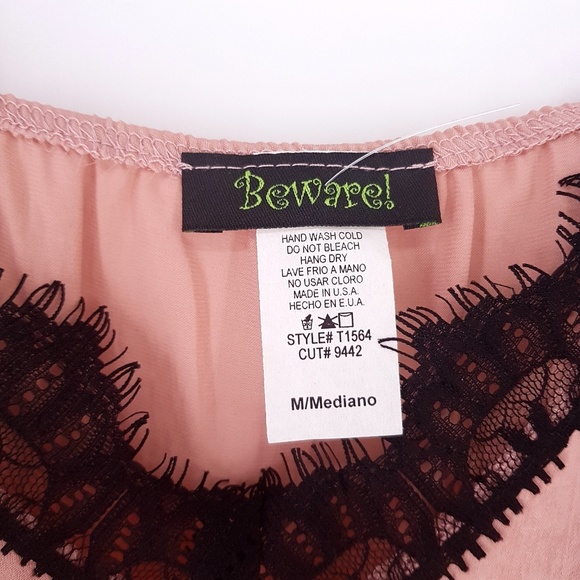 New! Dusty Rose Delicate Satin Lace Camisole Top - Picture 7 of 7